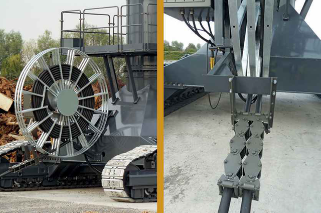 스크랩 처리를위한 전기 케이블 릴 